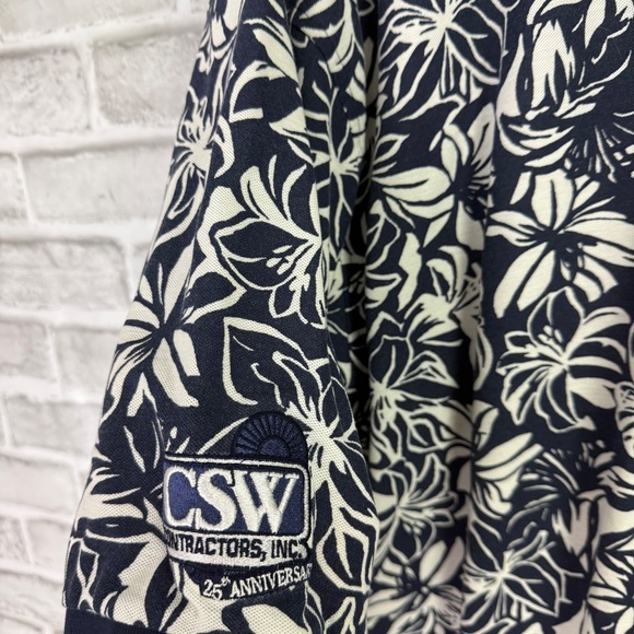 Arizona Diamondbacks Navy Blue Floral Hawaiian Print Collared Polo Shirt 3XL - Picture 4 of 8